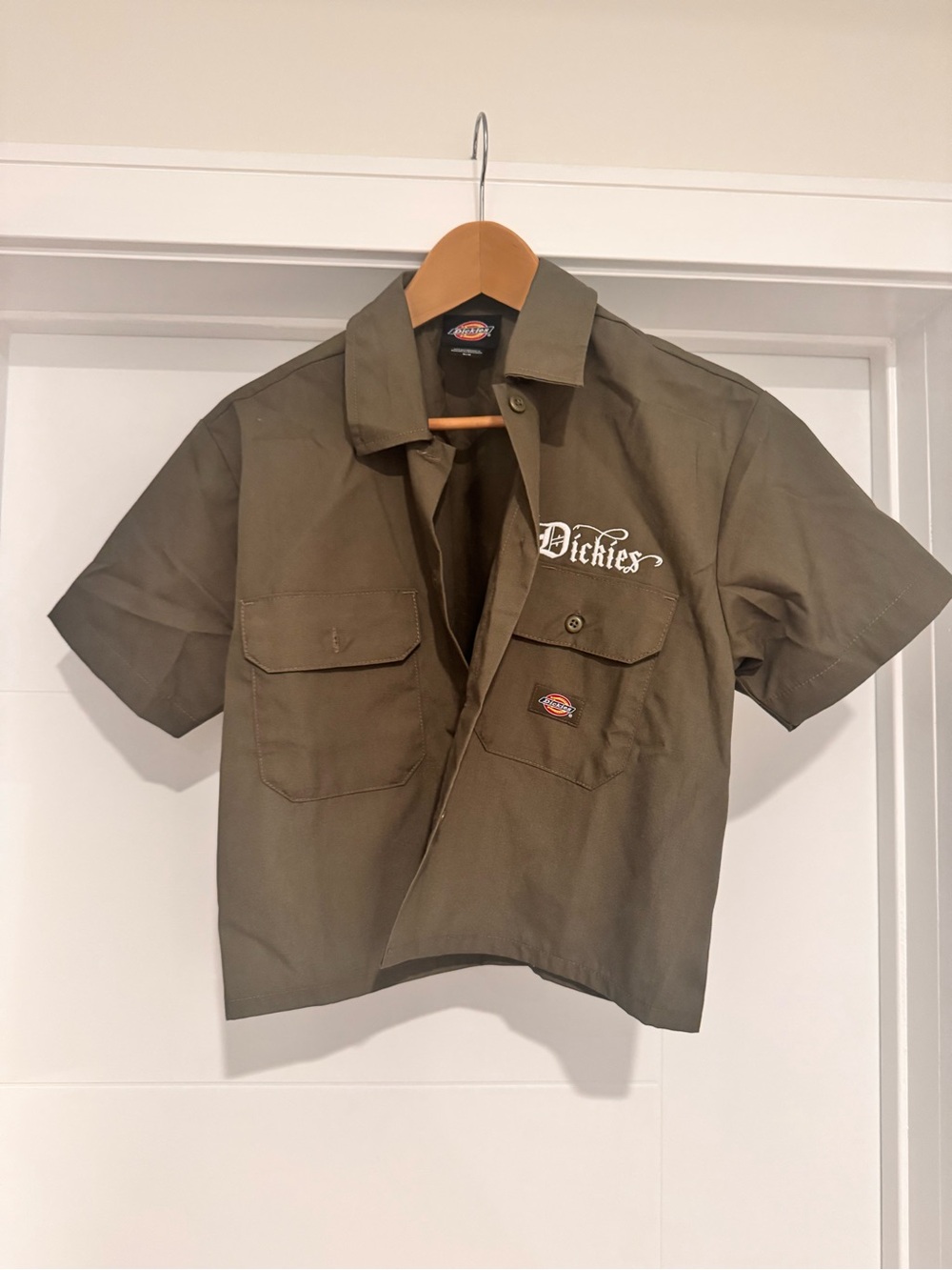 Dickies Women's Short-Sleeve Shirt - Olive Green